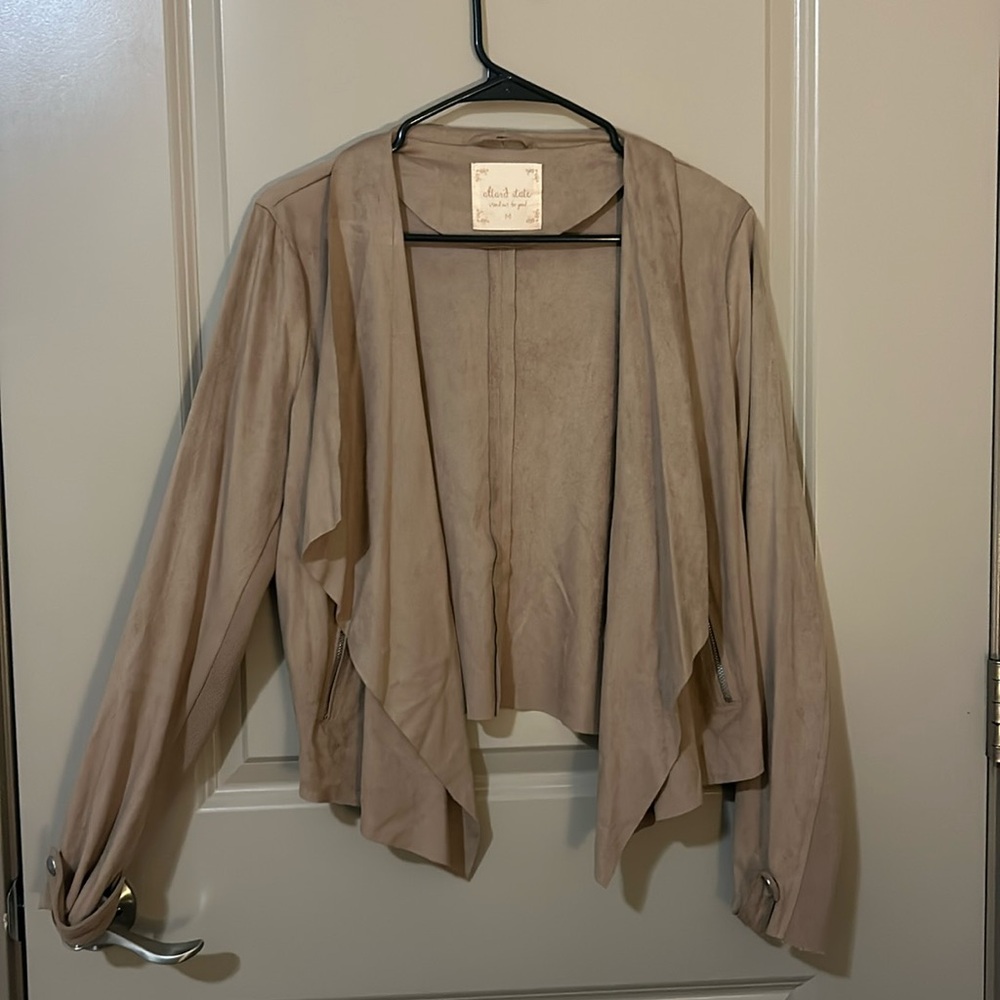 Altar’d State Faux Suede Drape Coat